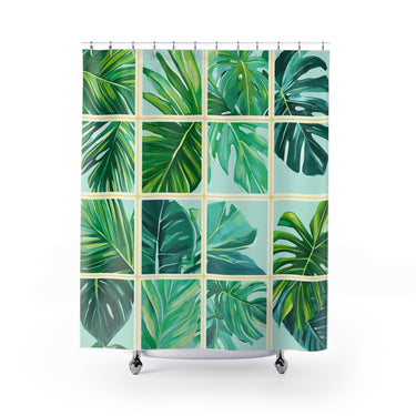 Palm Breeze Tropical Shower Curtain